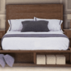 Soho Oak Bed w/ Drawers Headboard and Base