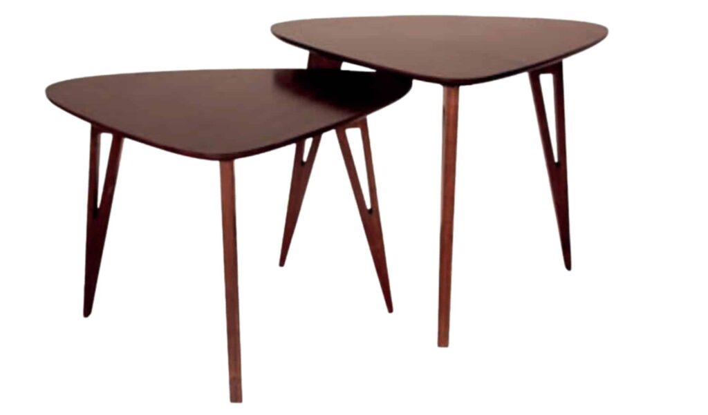 Triangolo Solid Wood Side Tables (2-Table Set)