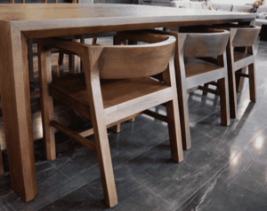 Deco Listo Parota Dining Table and Parota Dining Chairs