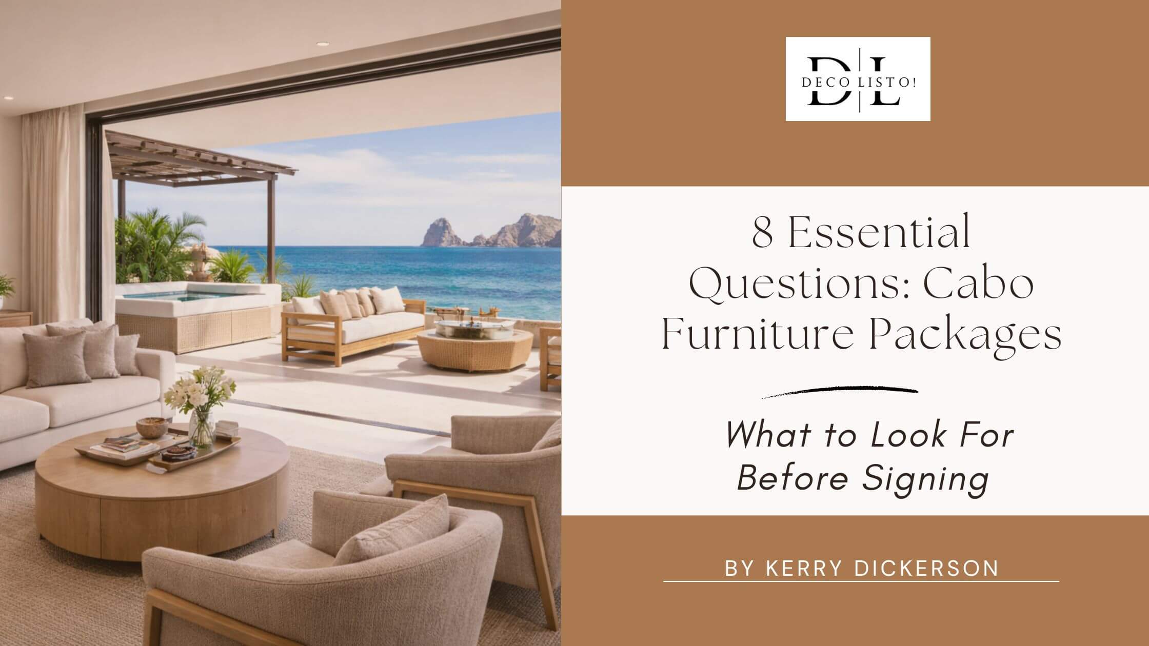 Luxury Cabo terrace with ocean view and quality furniture - 8 essential questions to ask about developer furniture packages before signing